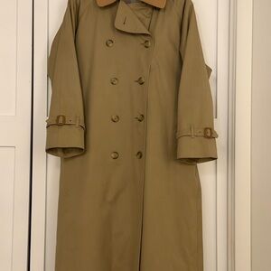 Burberry Tan Double-Breasted Trench Coat